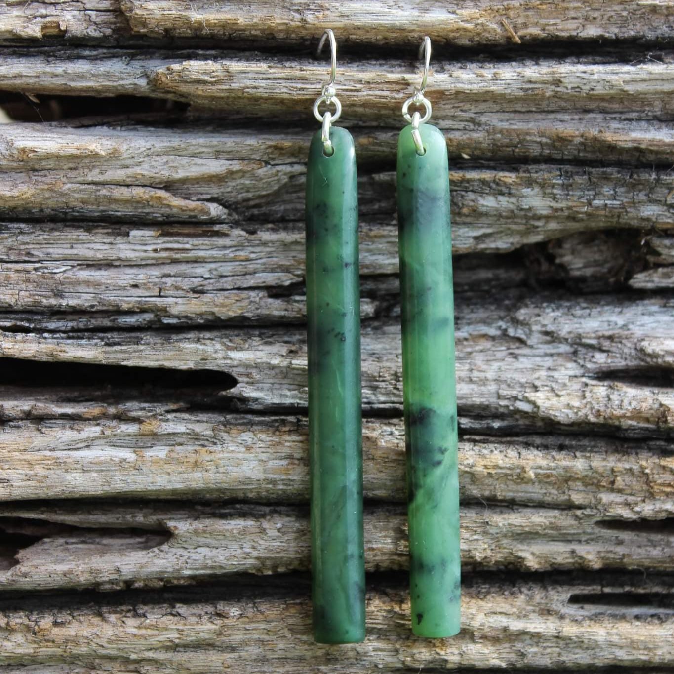 Stirling Silver Pounamu Earrings