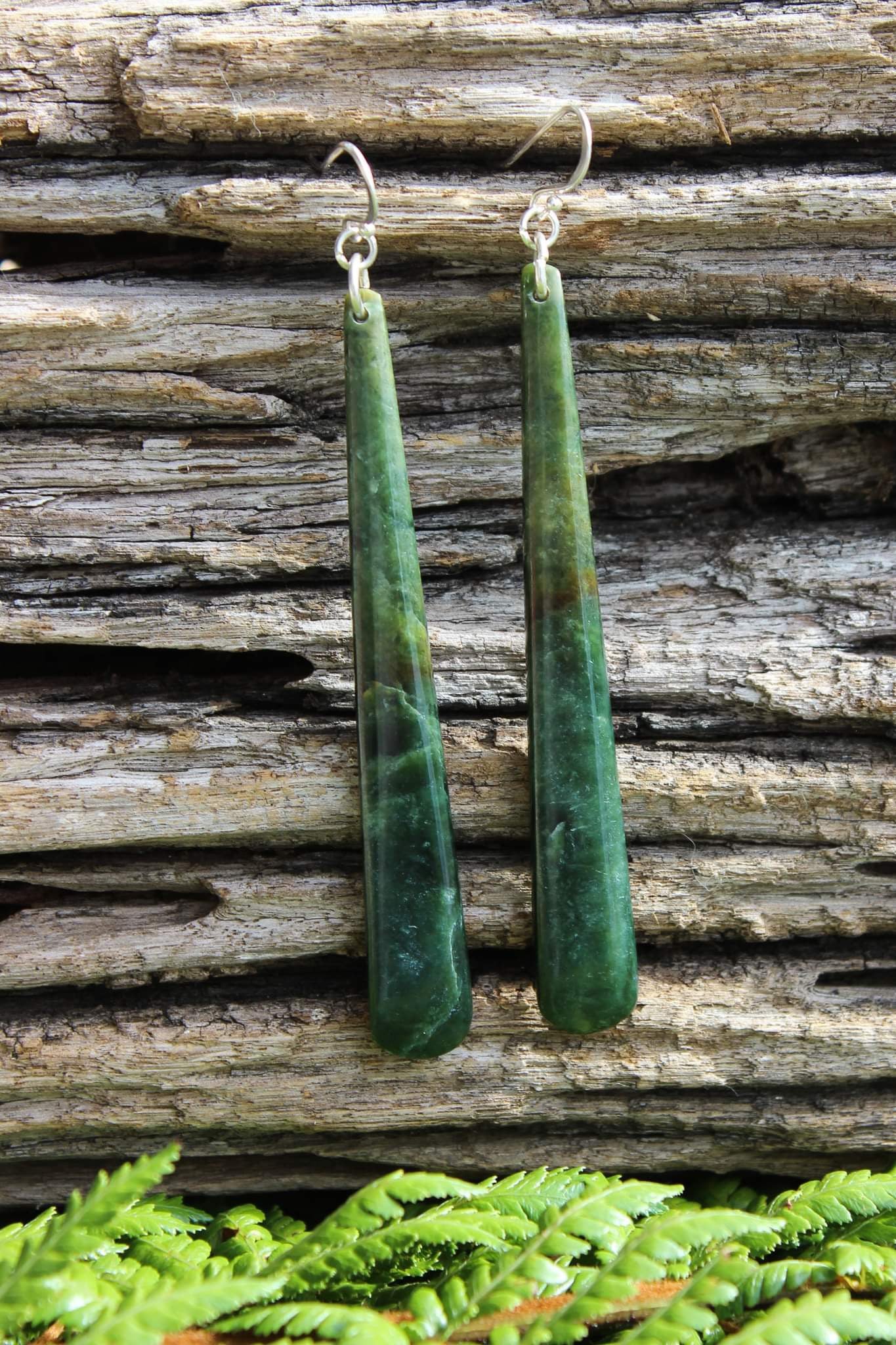 Stirling Silver Pounamu Earrings