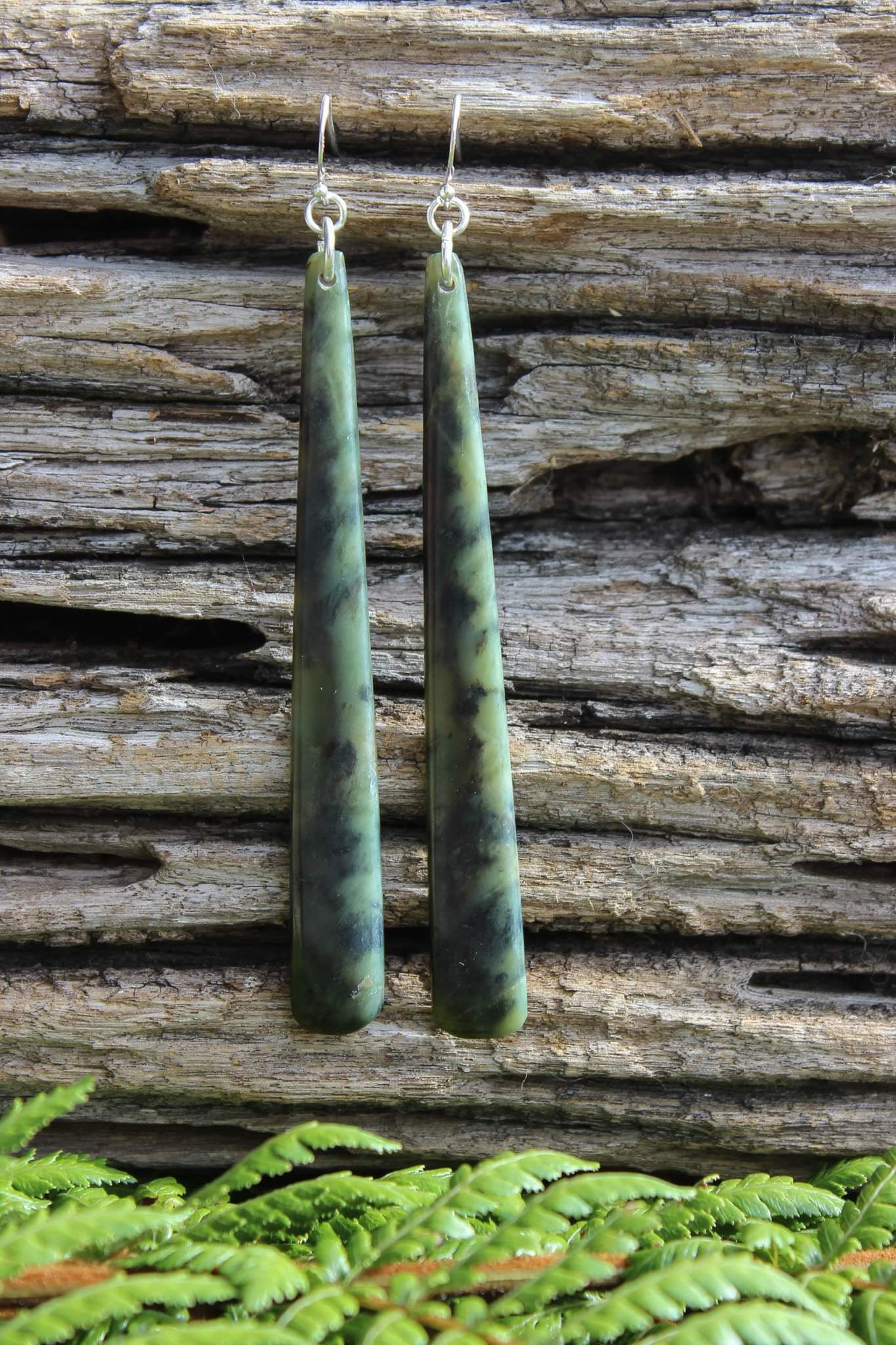 Stirling Silver Pounamu Earrings